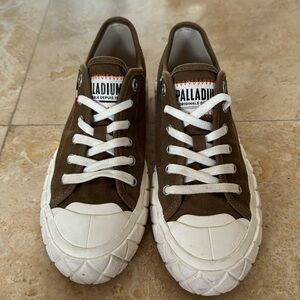 PALLADIUM Palla Ace CVS Olive canvas sneakers Women's 7.5